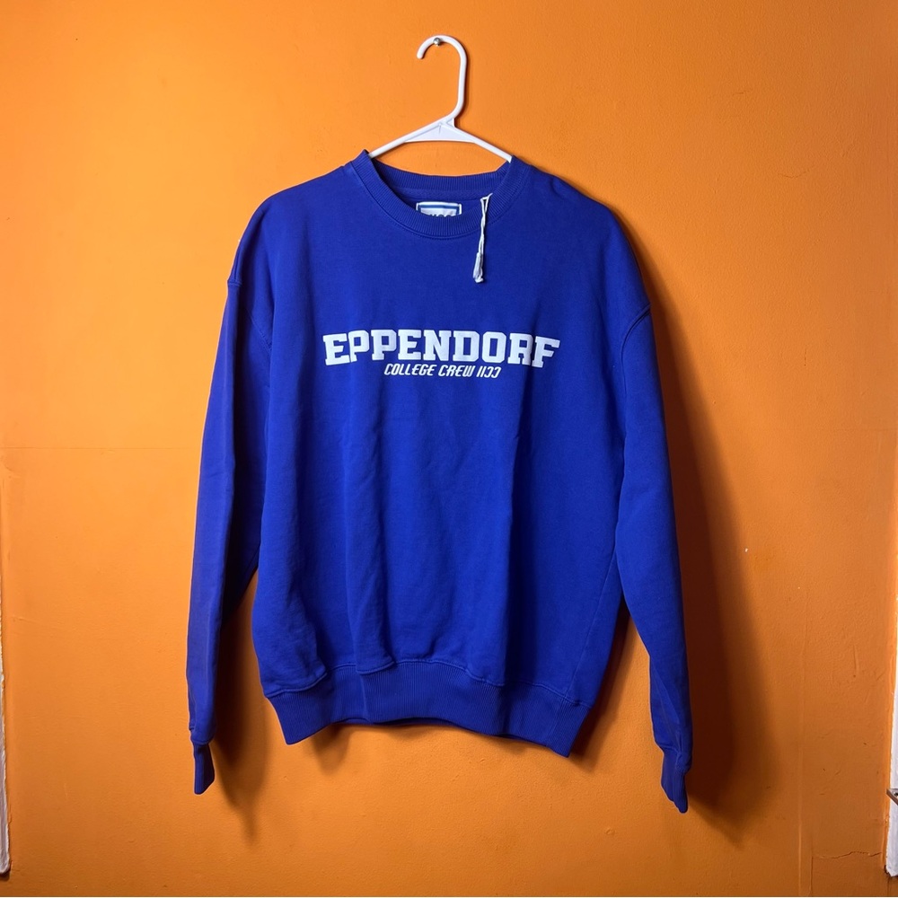 Le College Crew Royal Blue Sz S Sweatshirt Crewneck Comfy Cozy Heavyweight Warm